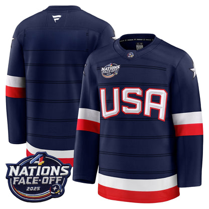 Men's USA 4 Nations Face-Off 2025 Premium Jersey - All Stitched