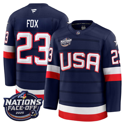 Men's USA 4 Nations Face-Off 2025 Premium Jersey - All Stitched