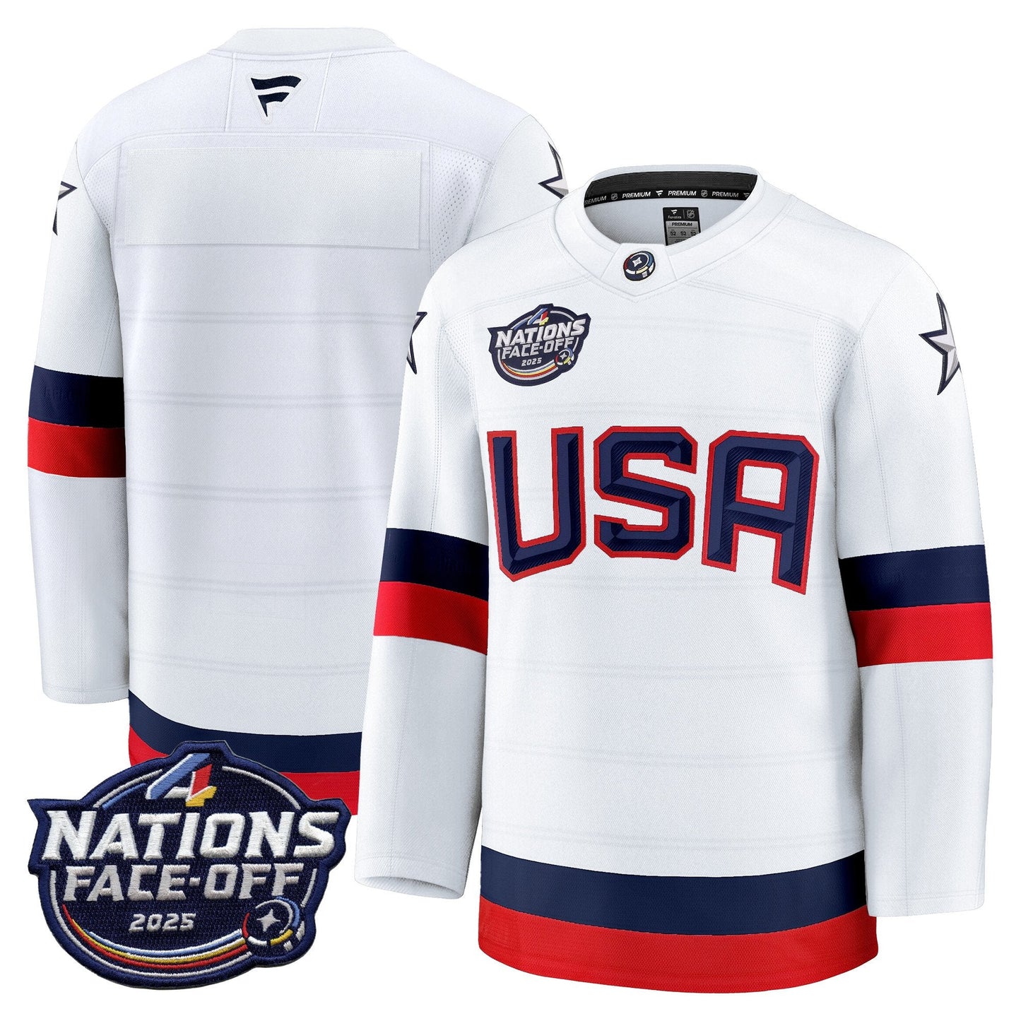 Men's USA 4 Nations Face-Off 2025 Premium Jersey - All Stitched