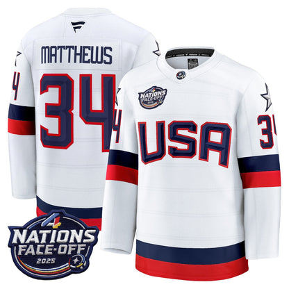 Men's USA 4 Nations Face-Off 2025 Premium Jersey - All Stitched