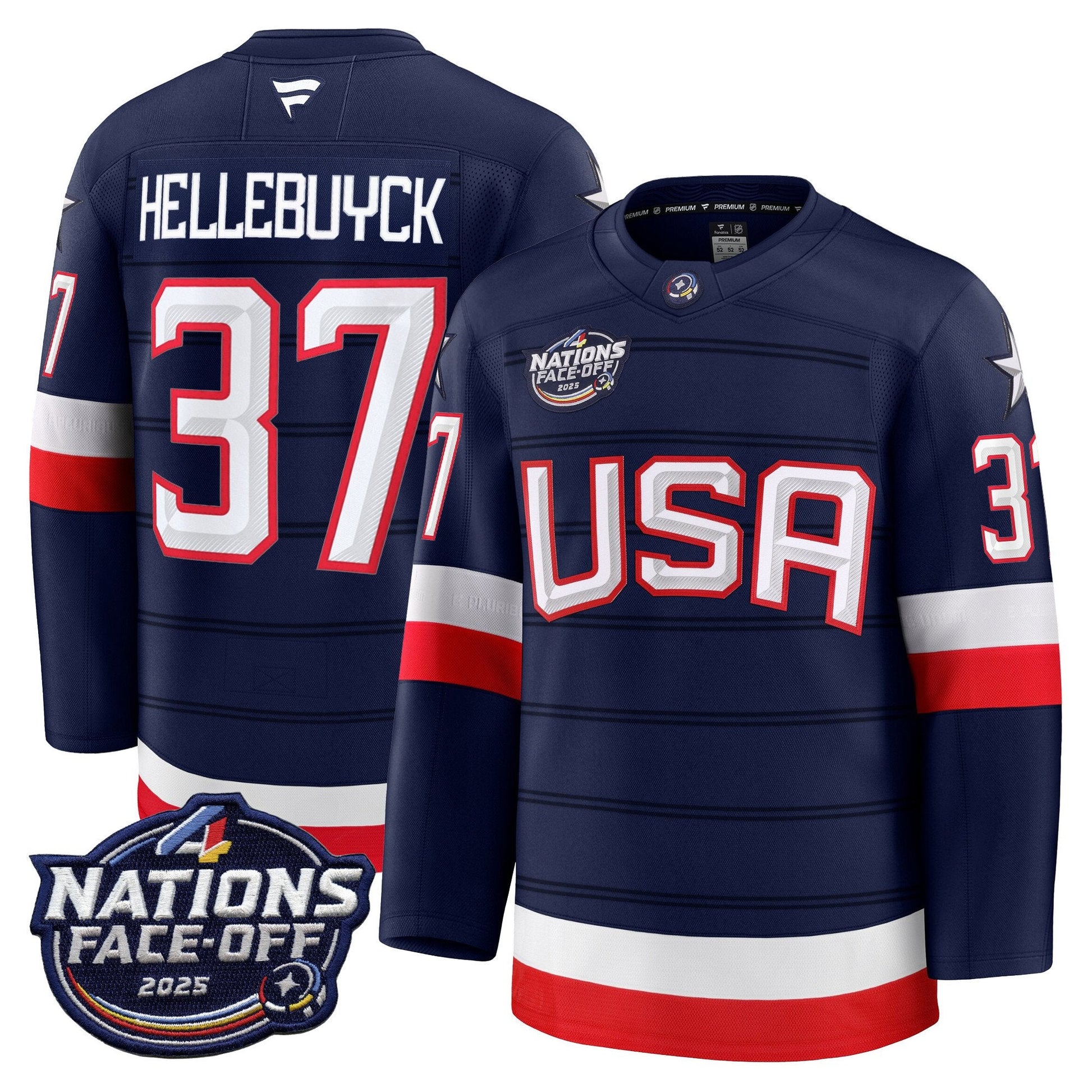Men's USA 4 Nations Face-Off 2025 Premium Jersey - All Stitched