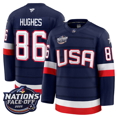 Men's USA 4 Nations Face-Off 2025 Premium Jersey - All Stitched