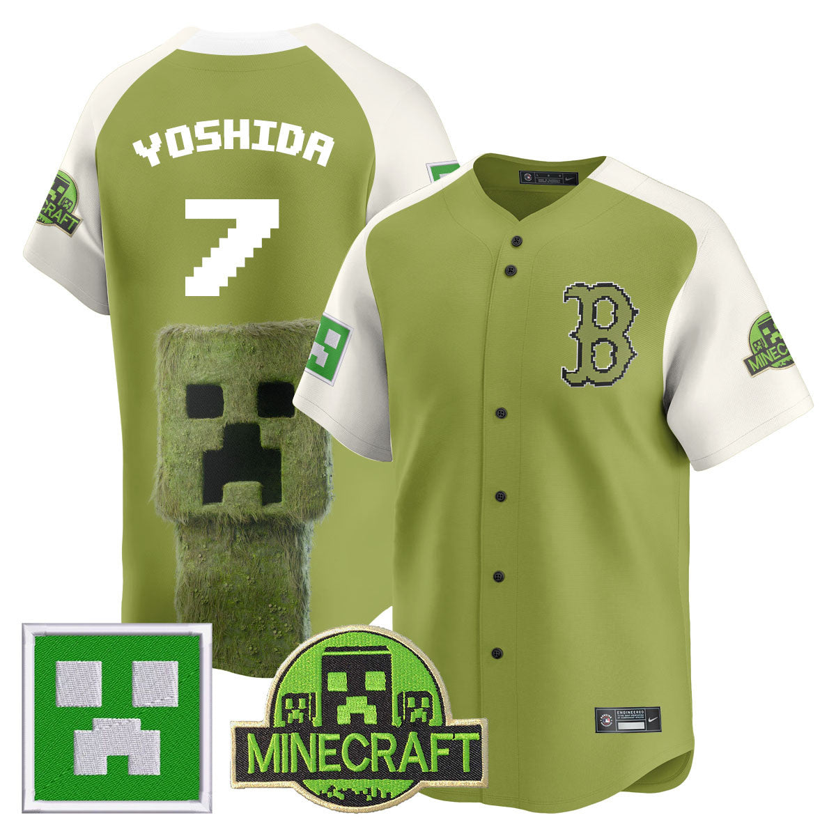 Men's Boston Red Sox 2025 MINECRAFT Jersey - All Stitched