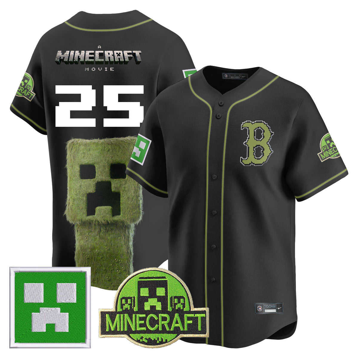 Men's Boston Red Sox 2025 MINECRAFT Jersey - All Stitched