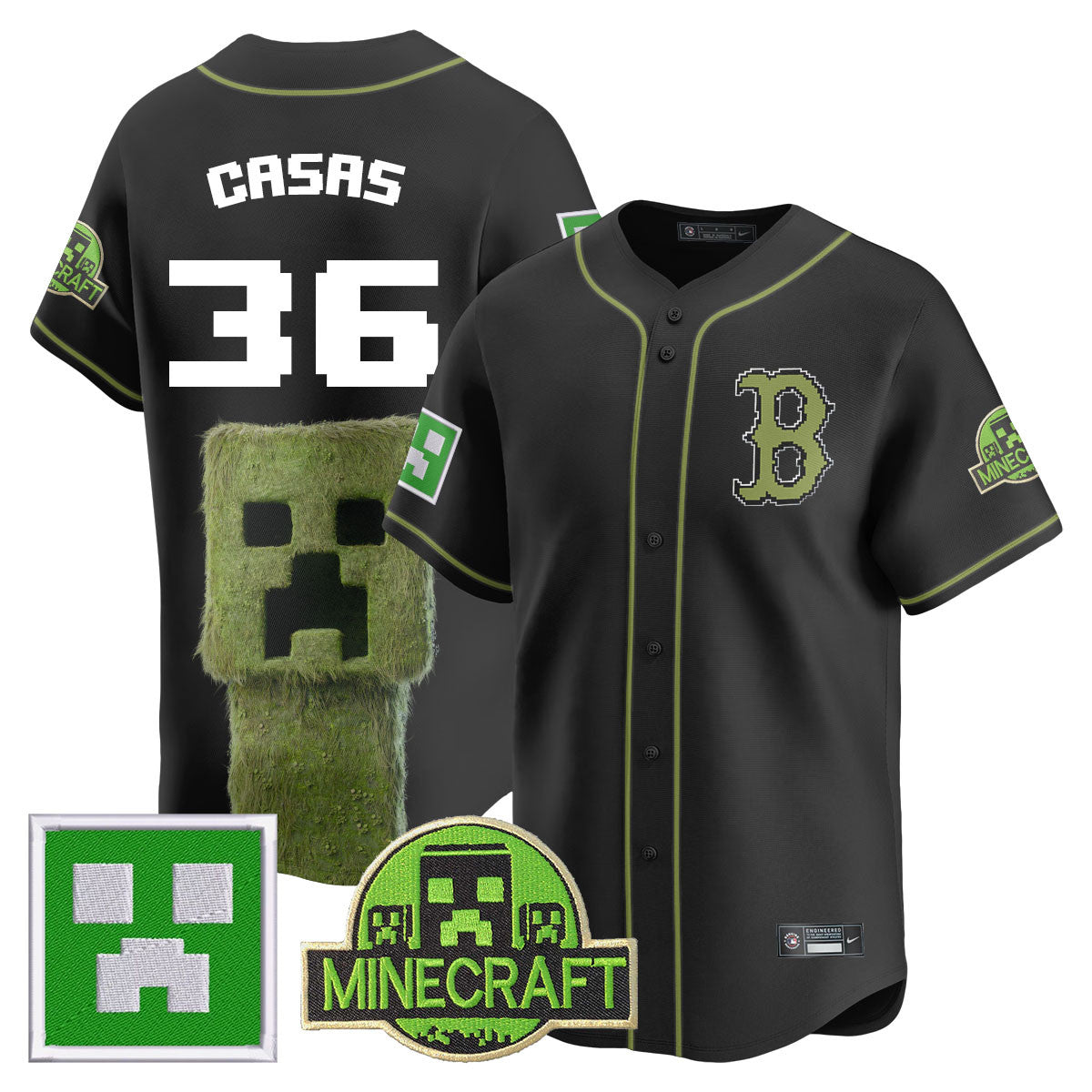 Men's Boston Red Sox 2025 MINECRAFT Jersey - All Stitched