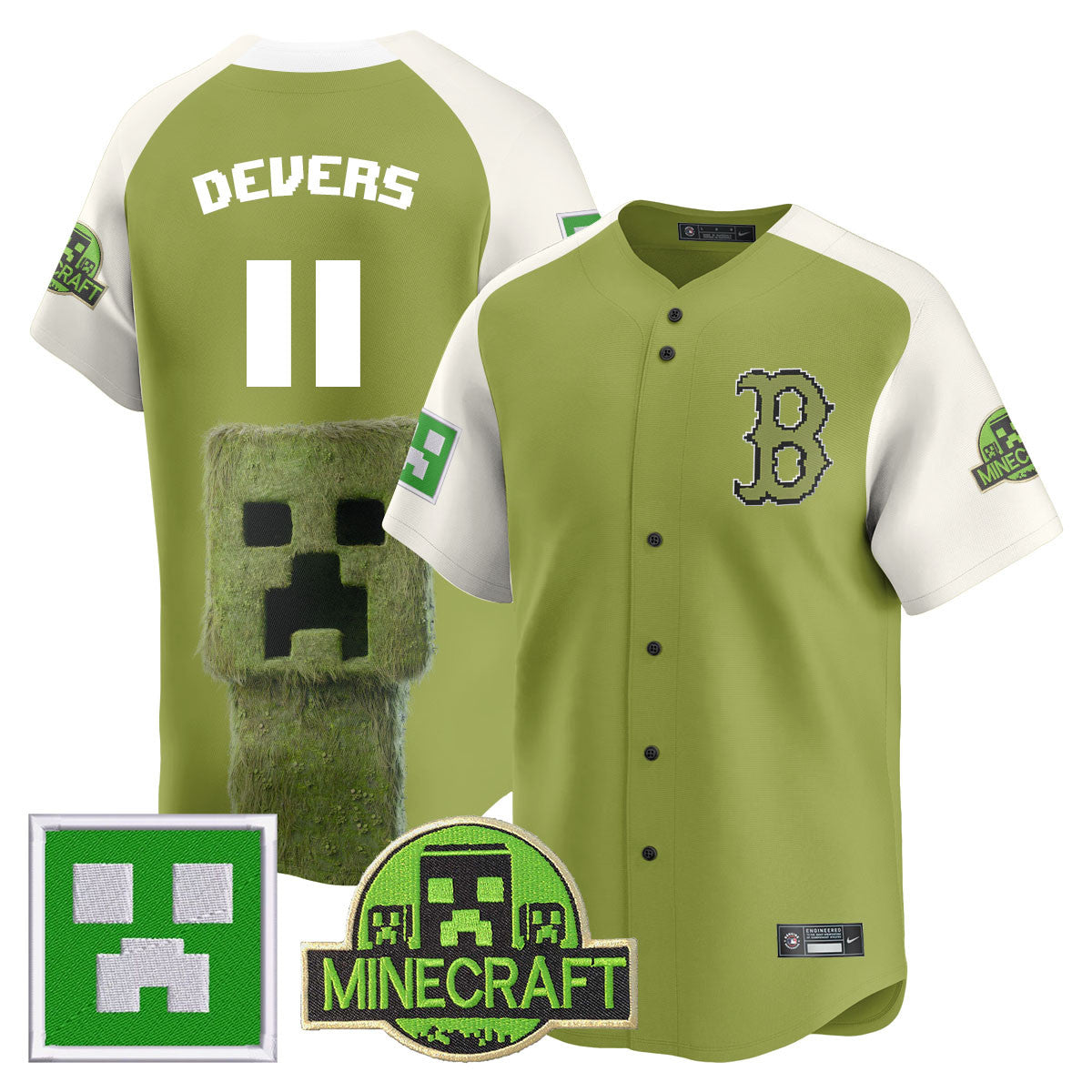 Men's Boston Red Sox 2025 MINECRAFT Jersey - All Stitched