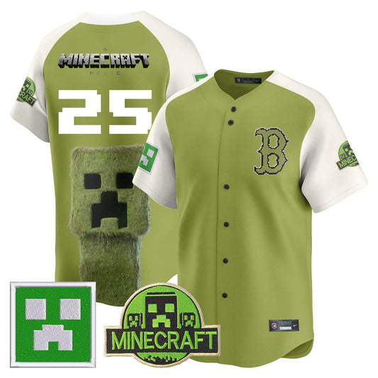 Men's Boston Red Sox 2025 MINECRAFT Jersey - All Stitched