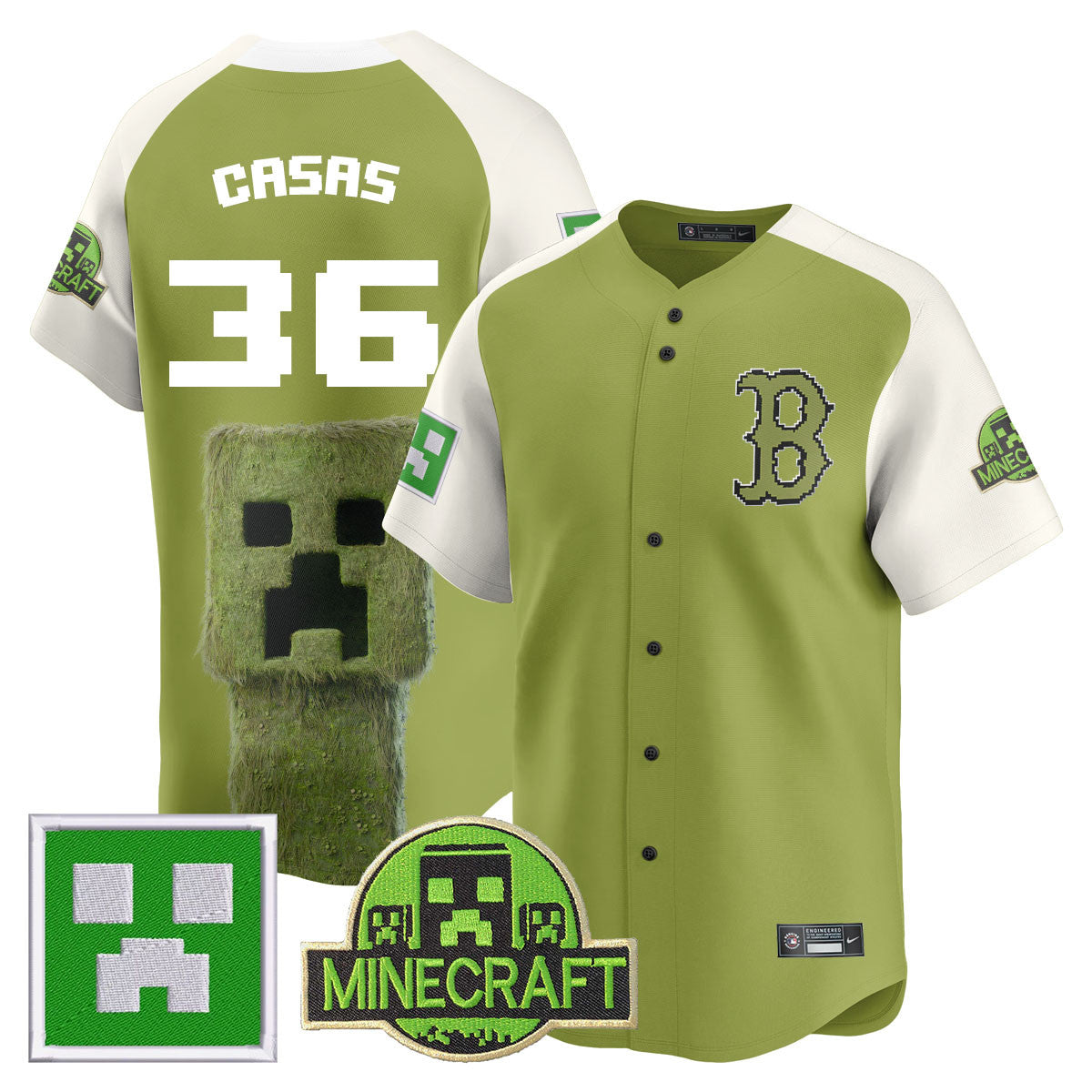 Men's Boston Red Sox 2025 MINECRAFT Jersey - All Stitched