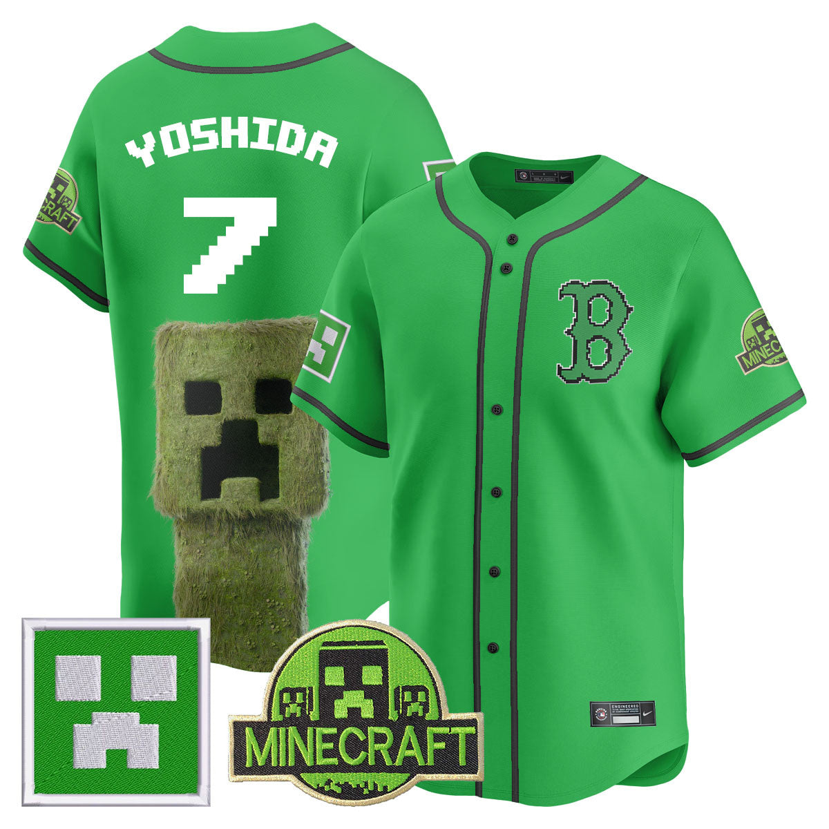 Men's Boston Red Sox 2025 MINECRAFT Jersey - All Stitched