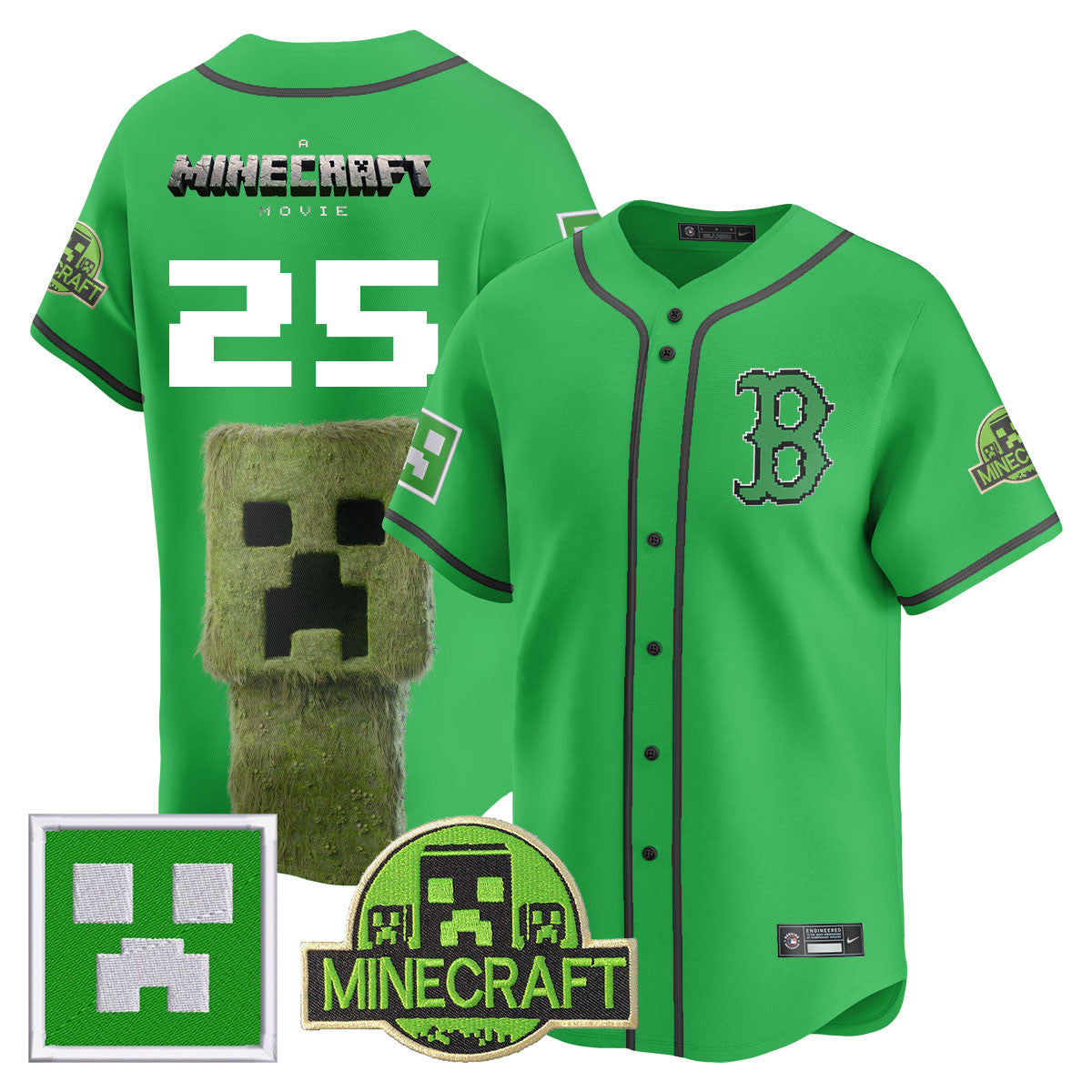 Men's Boston Red Sox 2025 MINECRAFT Jersey - All Stitched