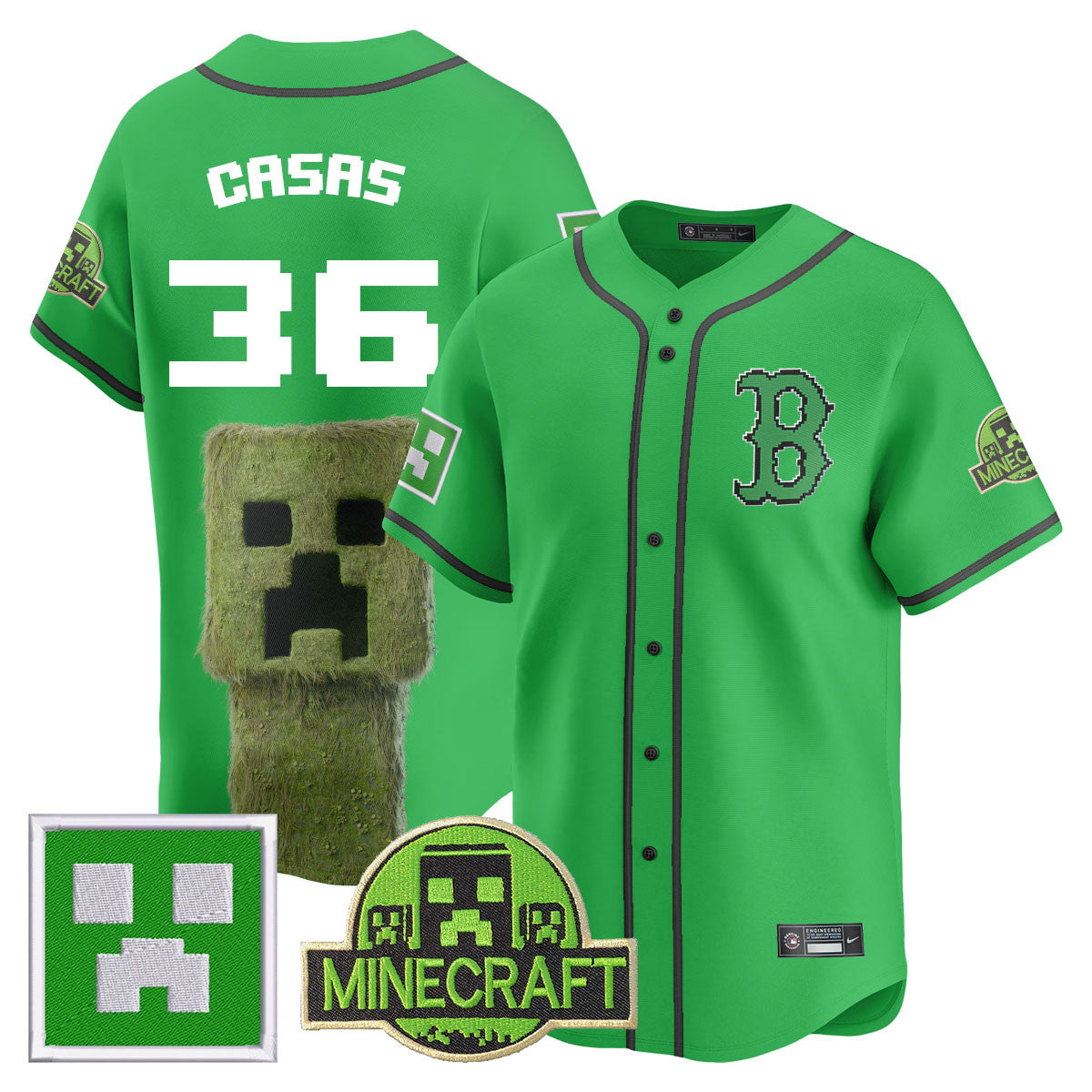 Men's Boston Red Sox 2025 MINECRAFT Jersey - All Stitched