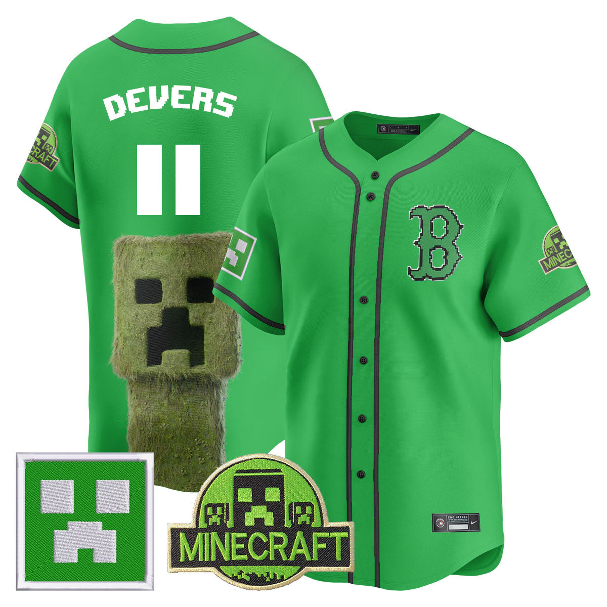 Men's Boston Red Sox 2025 MINECRAFT Jersey - All Stitched