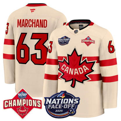 Men's Canada 4 Nations Face-Off 2025 Champions Premium Jersey - All Stitched