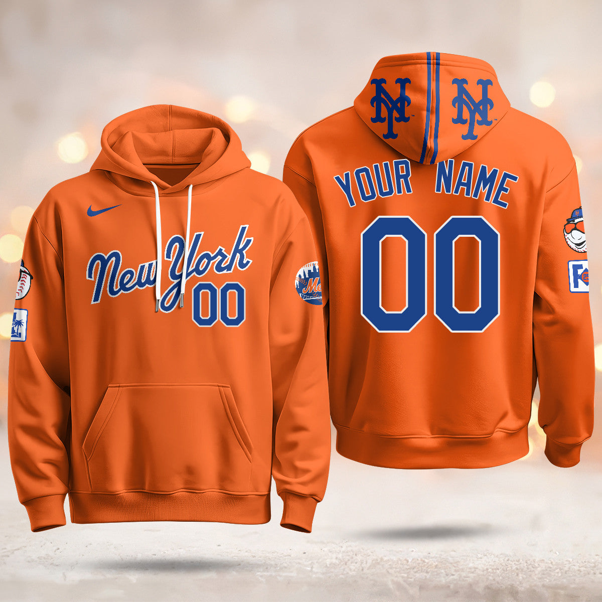 Custom Name New York Mets Blue Road 2025 Hoodie - All Stitched