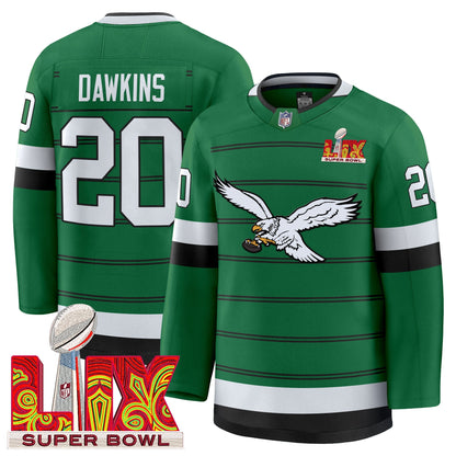 Eagles Kelly Green Hockey Premium Jersey - All Stitched