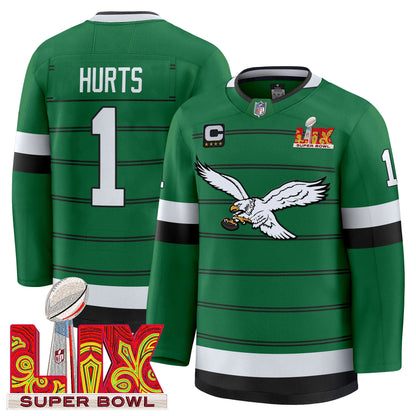 Eagles Kelly Green Hockey Premium Jersey - All Stitched