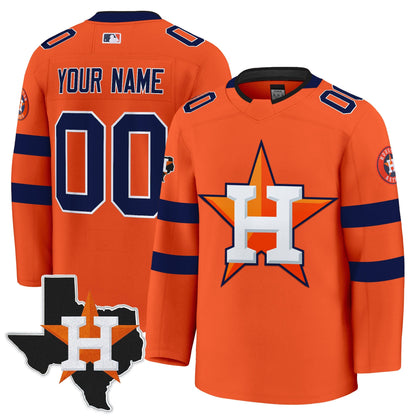 Houston Astros Hockey Premium Custom Jersey - All Stitched