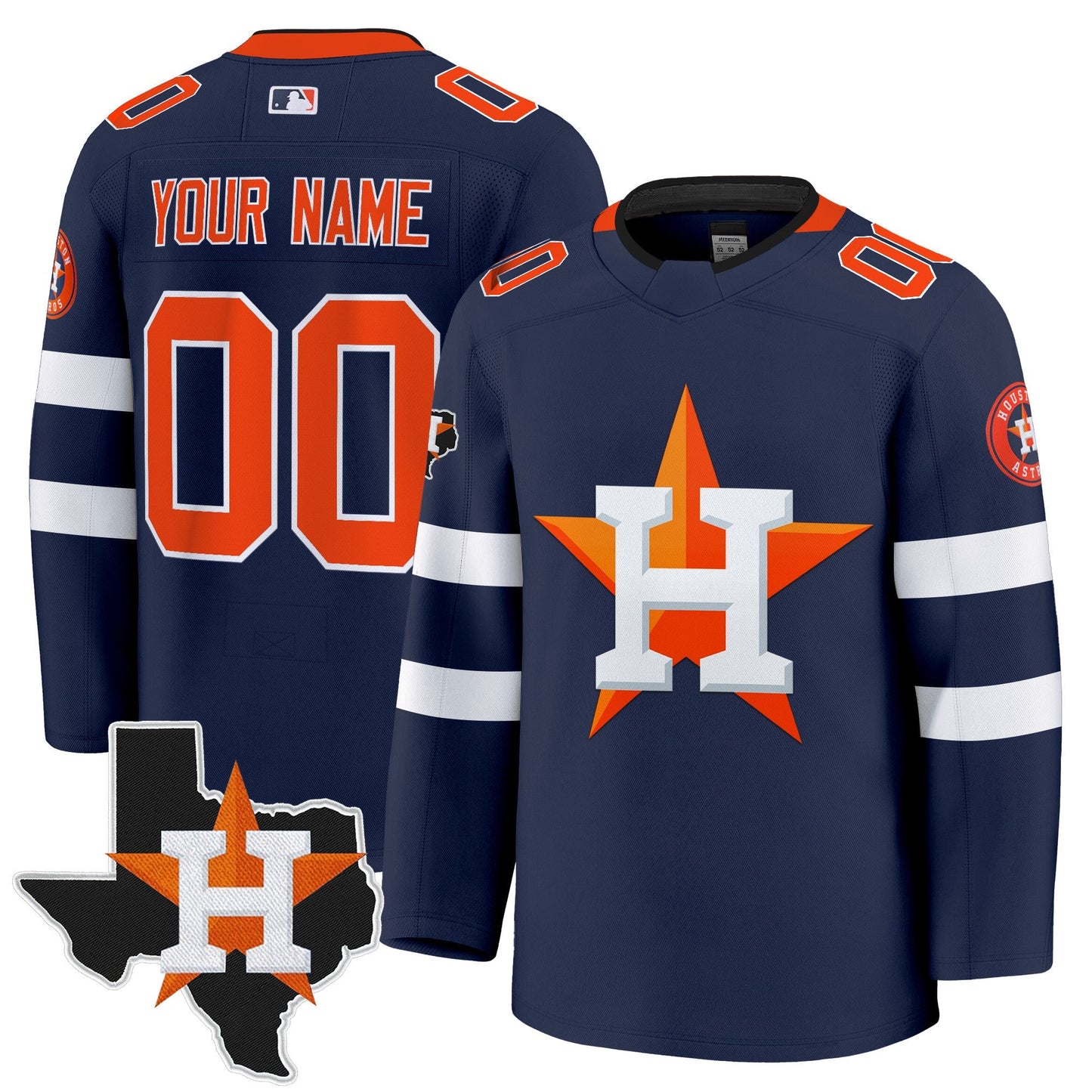 Houston Astros Hockey Premium Custom Jersey - All Stitched