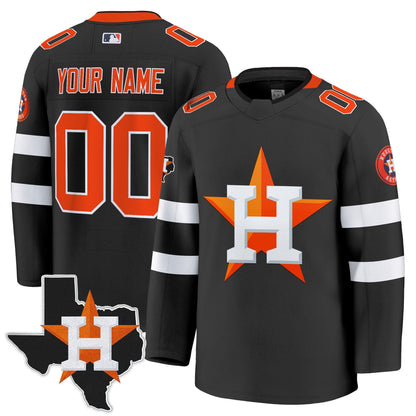 Houston Astros Hockey Premium Custom Jersey - All Stitched