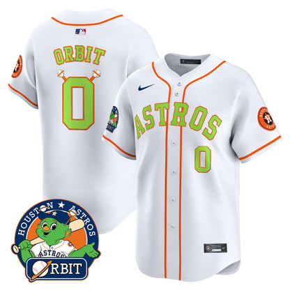 Men's Astros Orbit Patch Vapor Premier Limited Jersey V2 - All Stitched