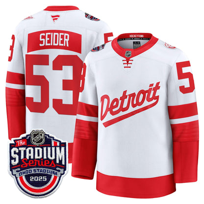 Men's Detroit Red Wings 2025 Stadium Series Premium Jersey - All Stitched