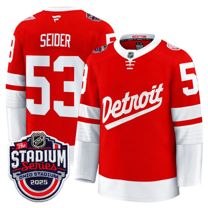 Men's Detroit Red Wings 2025 Stadium Series Premium Jersey - All Stitched