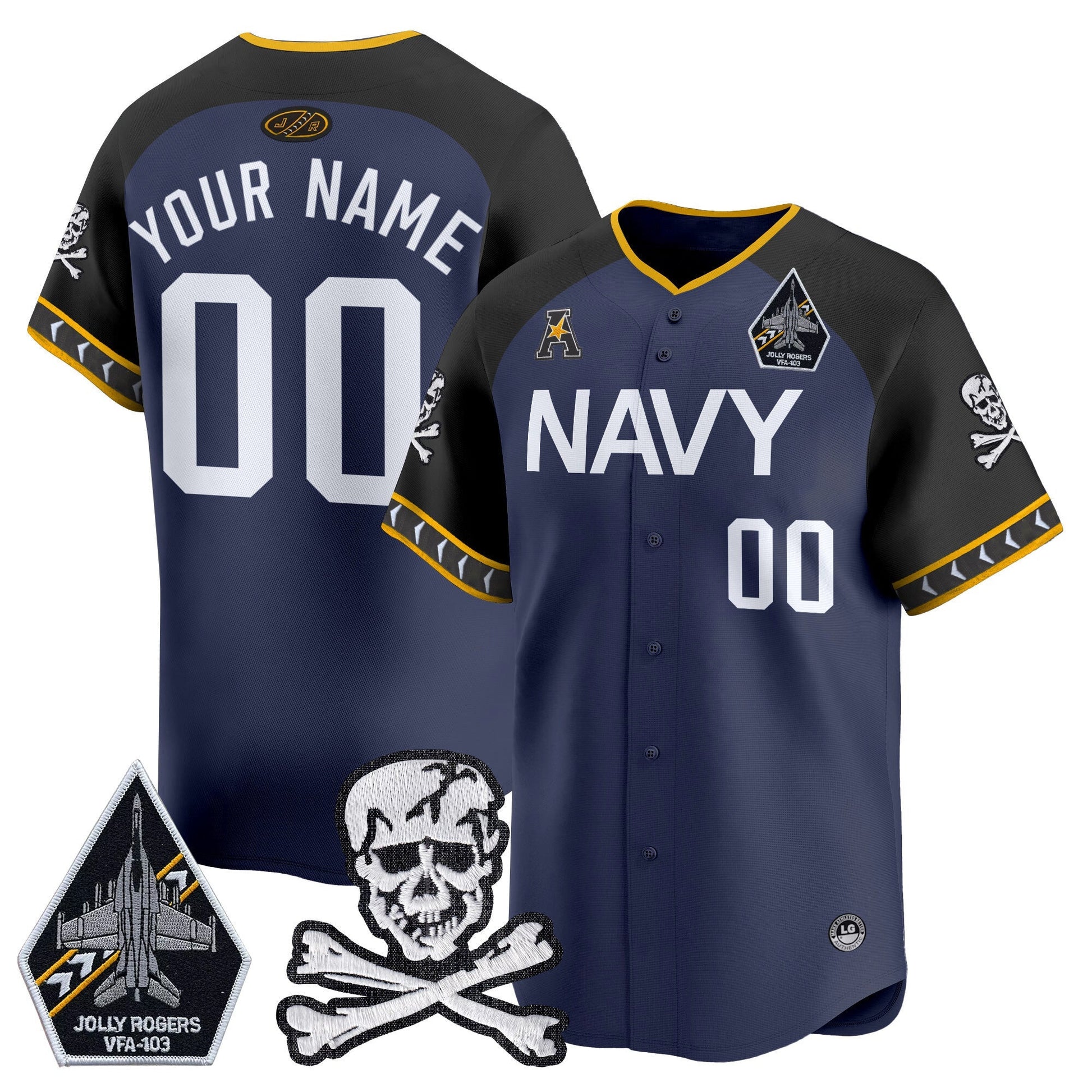 Navy Midshipmen 2025 Vapor Premier Limited Custom Jersey - All Stitched