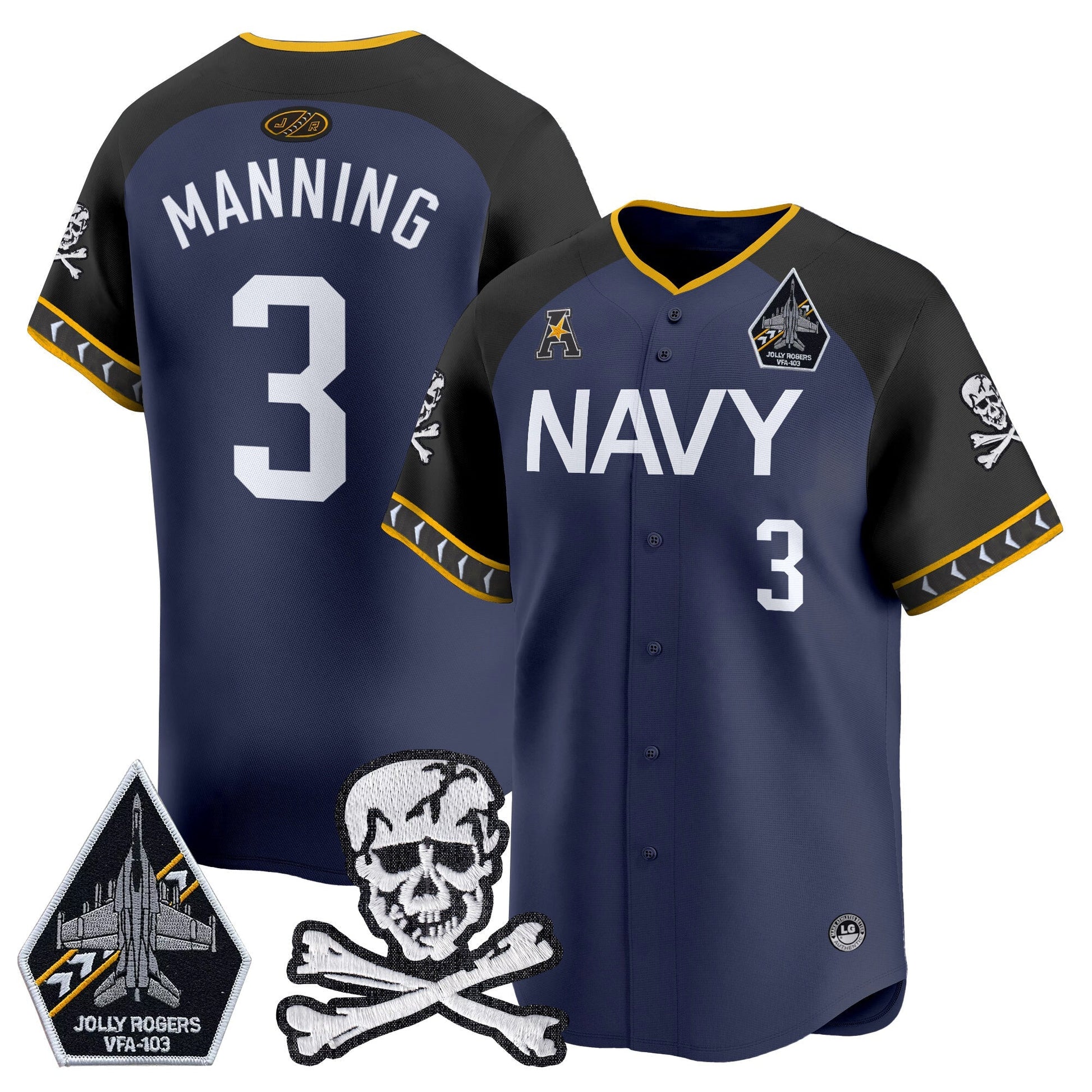 Men's Navy Midshipmen 2025 Vapor Premier Limited Jersey - All Stitched