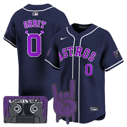 Men's Houston Astros DJ Screw Patch Vapor Premier Limited Jersey - All Stitched