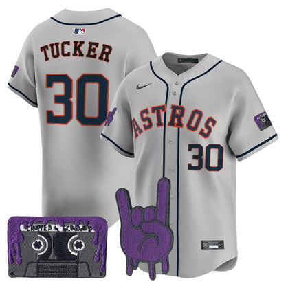 Men's Houston Astros DJ Screw Patch Vapor Premier Limited Jersey - All Stitched