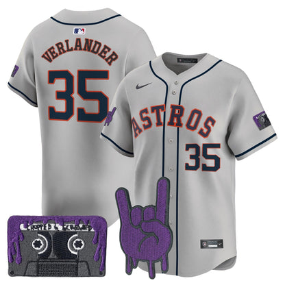 Men's Houston Astros DJ Screw Patch Vapor Premier Limited Jersey - All Stitched