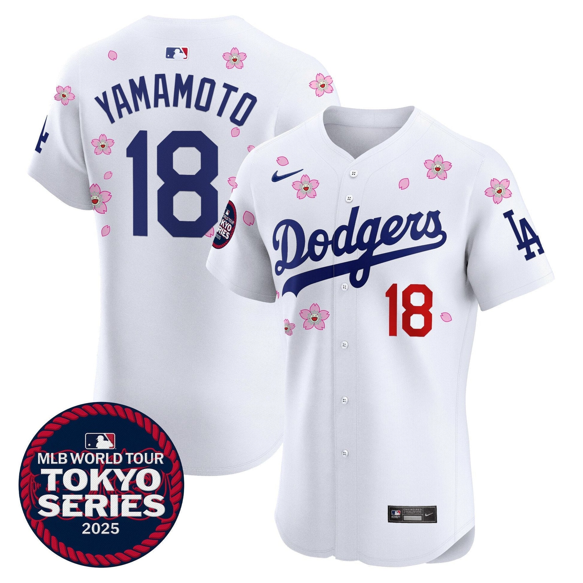 Men's Dodgers Tokyo Series 2025 Vapor Premier Elite Jersey - Stitched