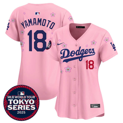Women's Dodgers Tokyo Series 2025 Vapor Premier Limited Jersey V2 - Stitched