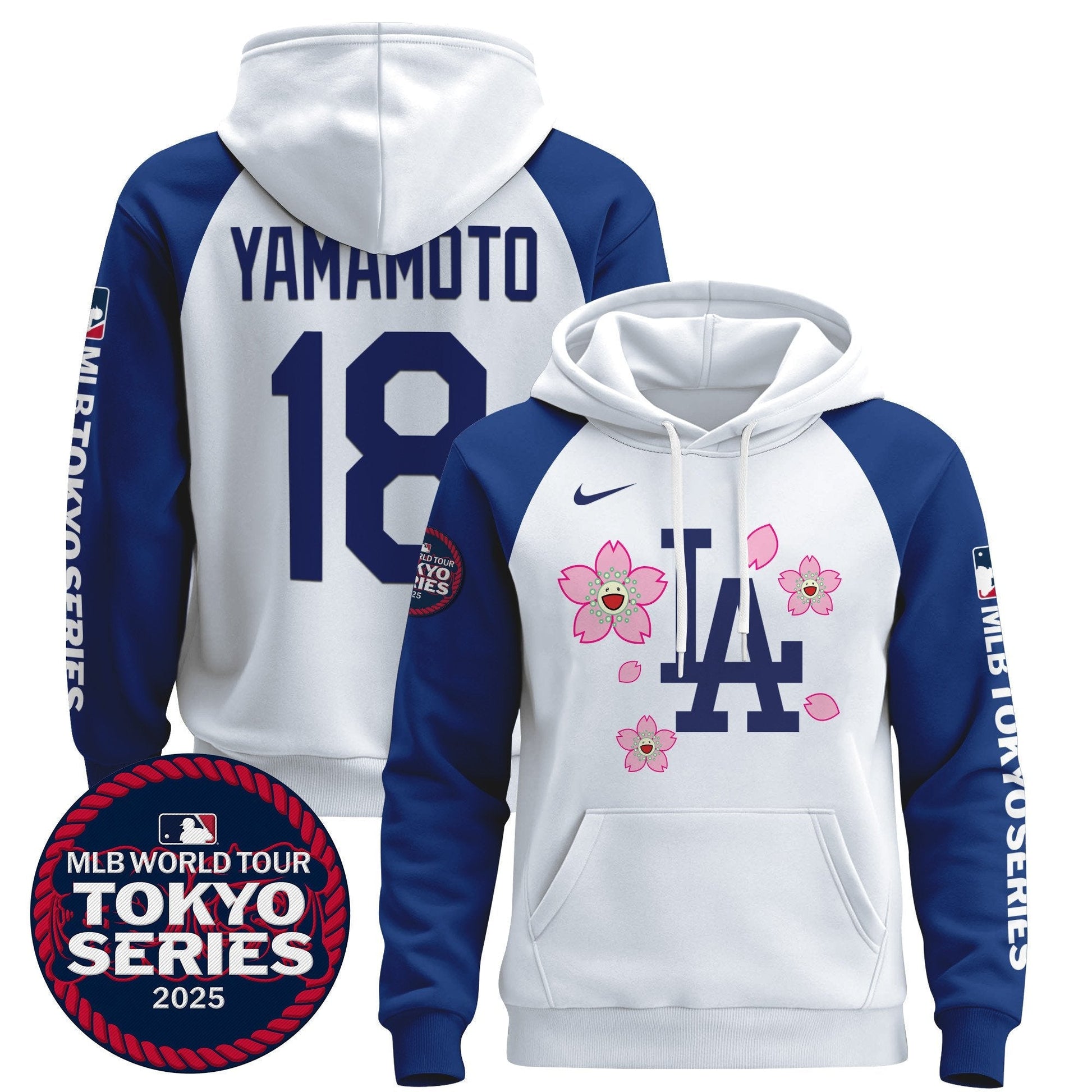 Men's Dodgers Tokyo Series 2025 Pullover Hoodie - All Stitched