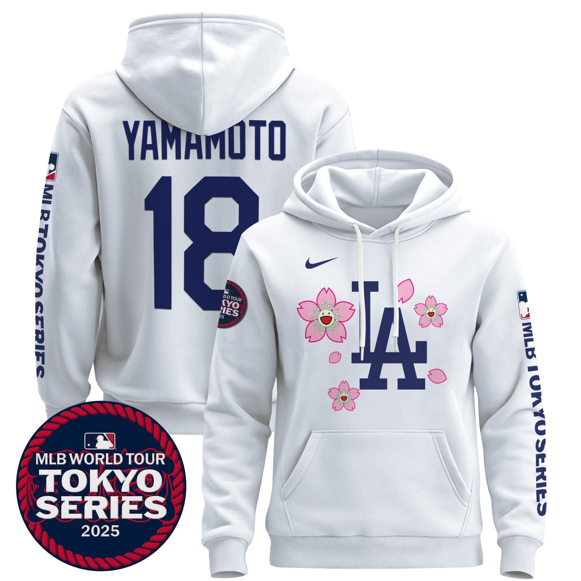 Men's Dodgers Tokyo Series 2025 Pullover Hoodie - All Stitched