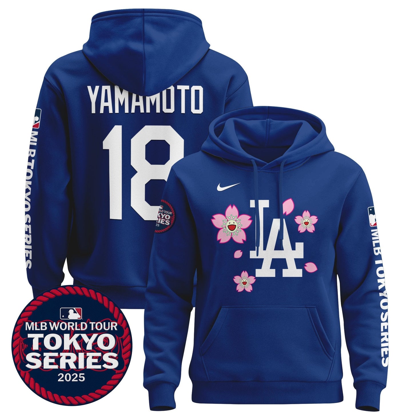 Men's Dodgers Tokyo Series 2025 Pullover Hoodie - All Stitched