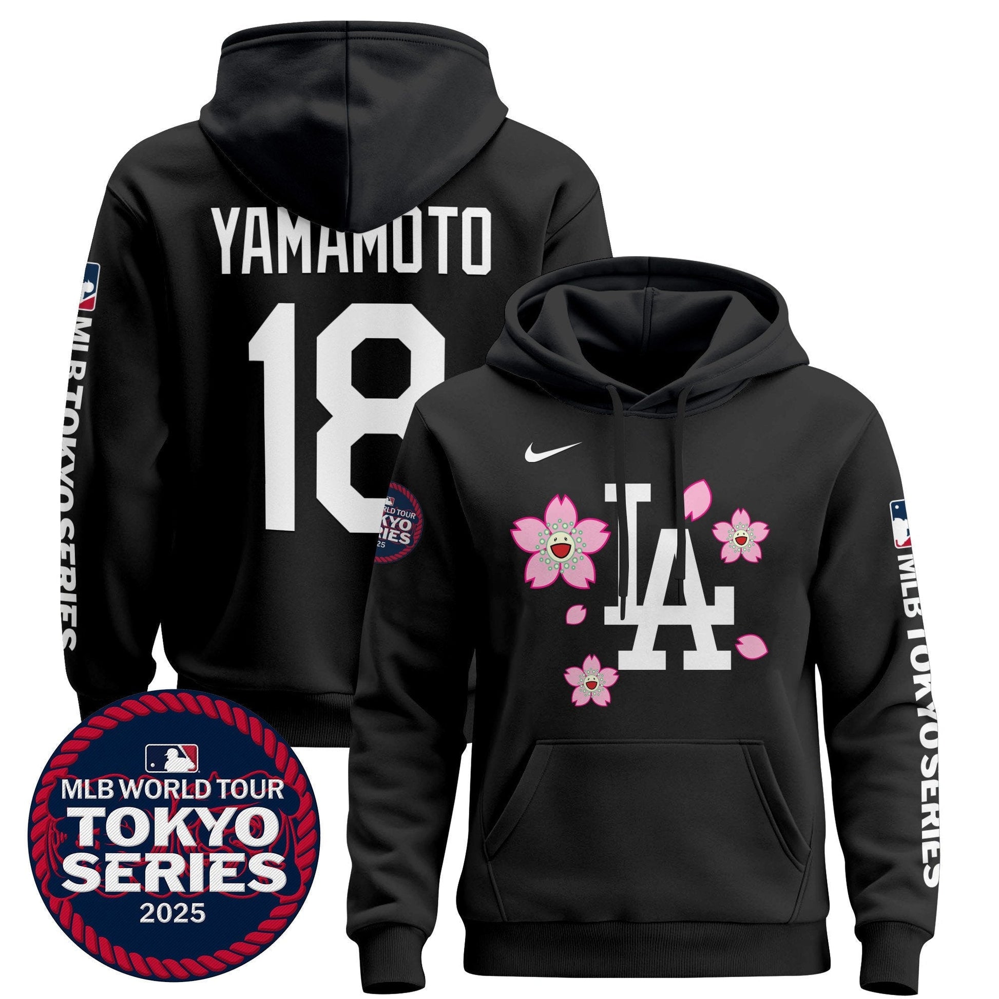 Men's Dodgers Tokyo Series 2025 Pullover Hoodie - All Stitched