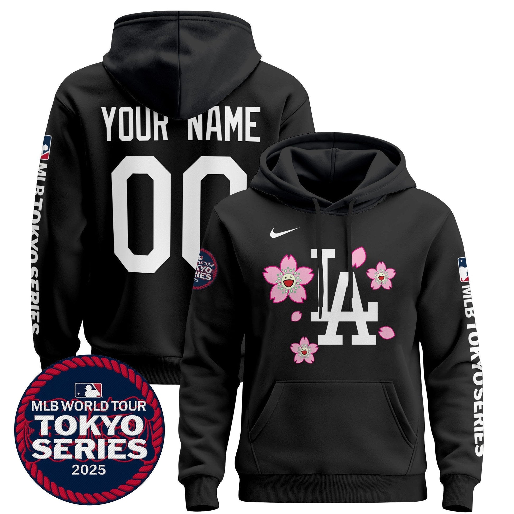 Dodgers Tokyo Series 2025 Custom Pullover Hoodie - All Stitched