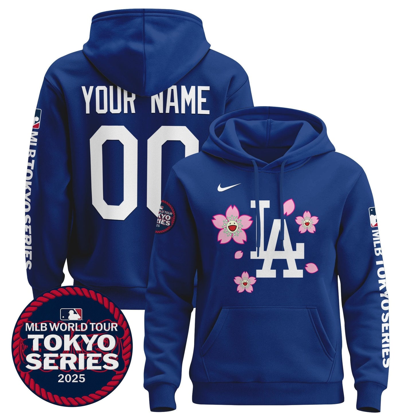 Dodgers Tokyo Series 2025 Custom Pullover Hoodie - All Stitched