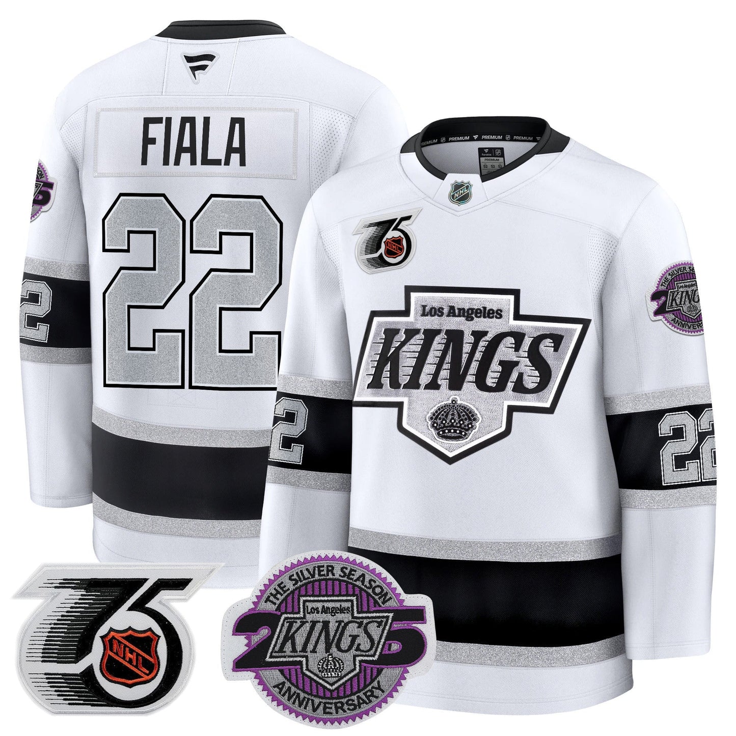 Men's Los Angeles Kings 91-92 75th 25th Anniversary Patch Premium Jersey - All Stitched