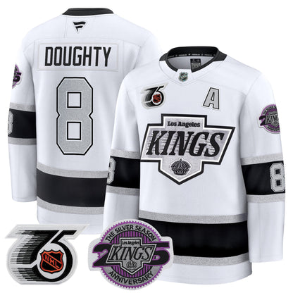Men's Los Angeles Kings 91-92 75th 25th Anniversary Patch Premium Jersey - All Stitched