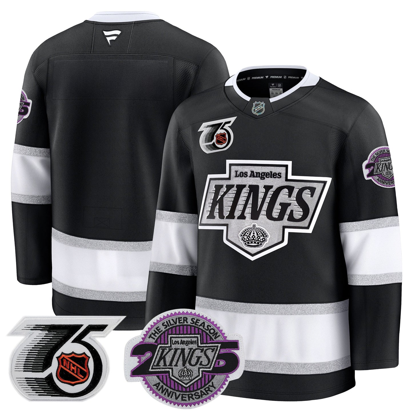 Men's Los Angeles Kings 91-92 75th 25th Anniversary Patch Premium Jersey - All Stitched