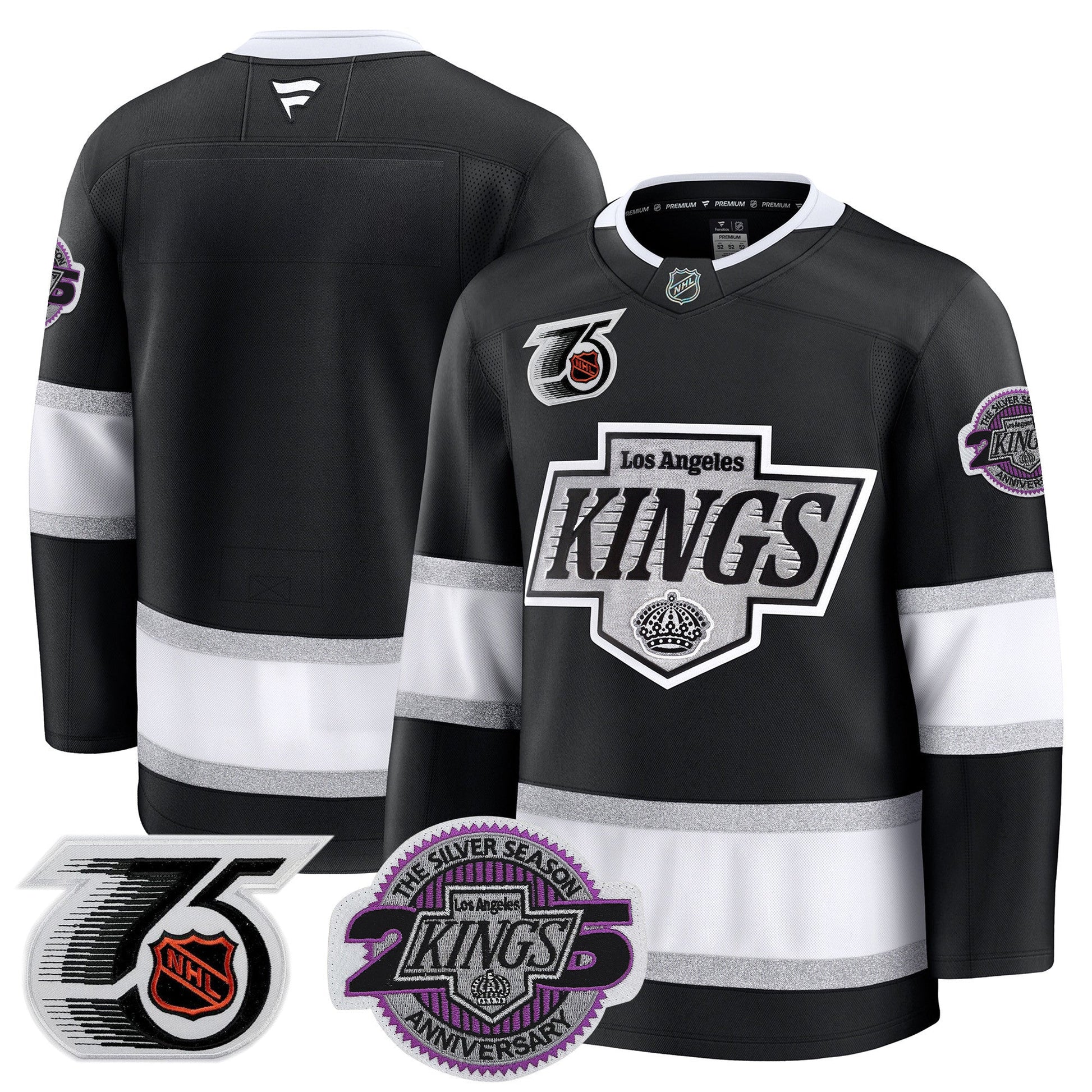 Men's Los Angeles Kings 91-92 75th 25th Anniversary Patch Premium Jersey - All Stitched