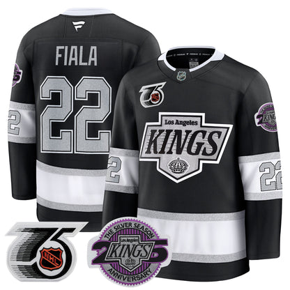 Men's Los Angeles Kings 91-92 75th 25th Anniversary Patch Premium Jersey - All Stitched