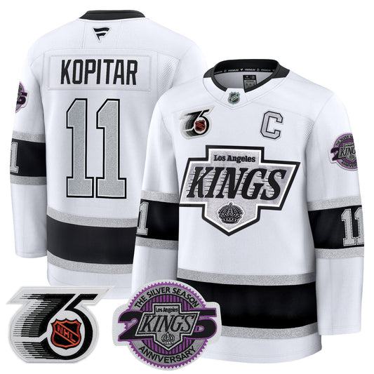 Men's Los Angeles Kings 91-92 75th 25th Anniversary Patch Premium Jersey - All Stitched