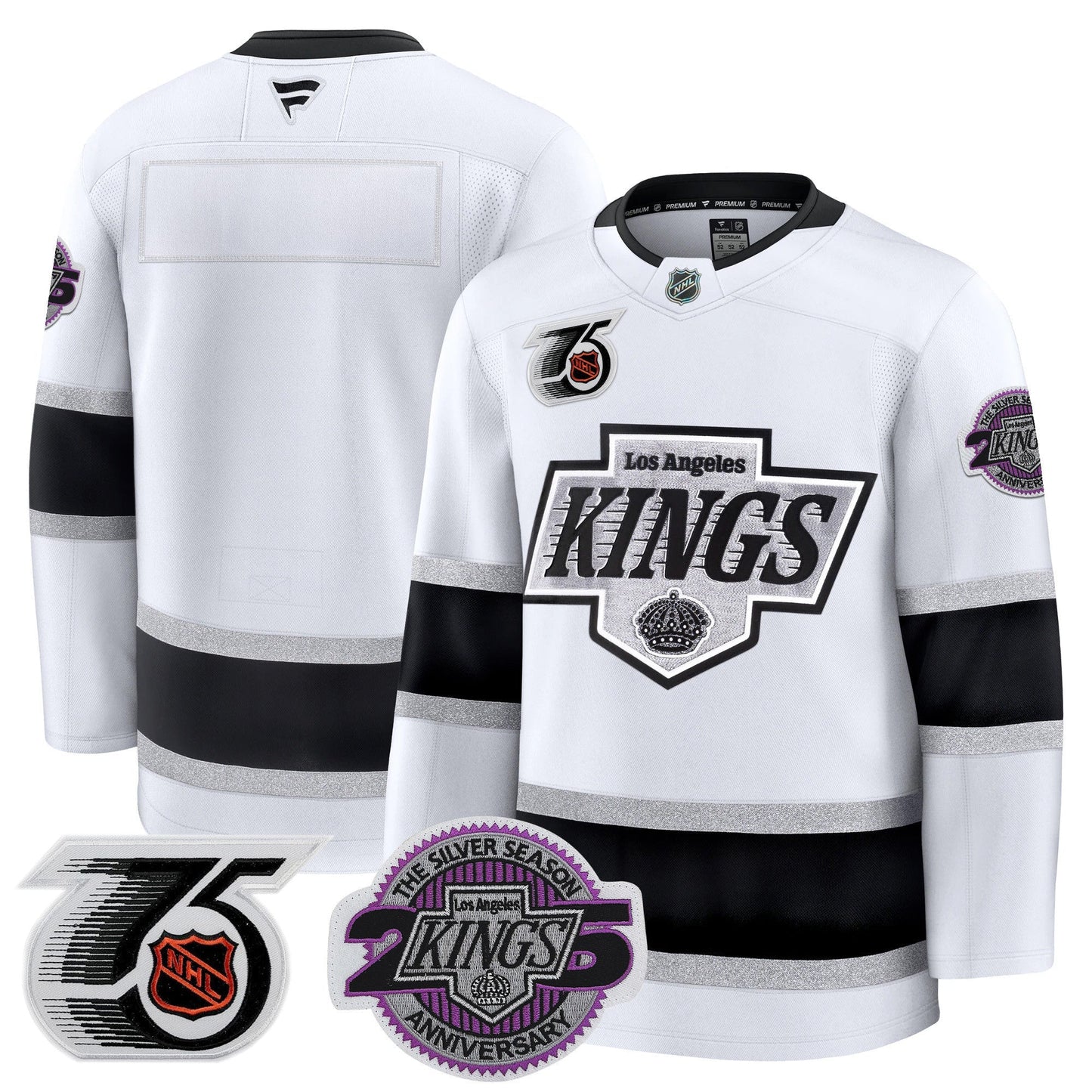 Men's Los Angeles Kings 91-92 75th 25th Anniversary Patch Premium Jersey - All Stitched