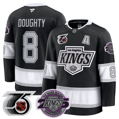 Men's Los Angeles Kings 91-92 75th 25th Anniversary Patch Premium Jersey - All Stitched