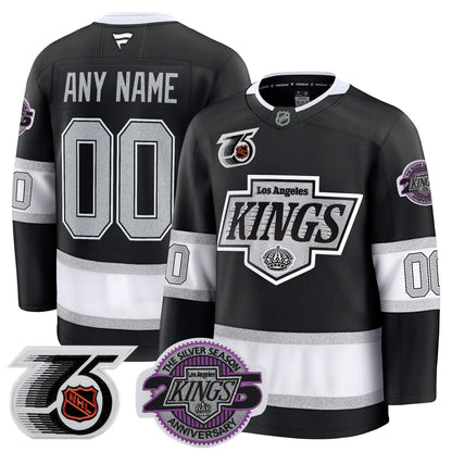 Los Angeles Kings 91-92 75th 25th Anniversary Patch Premium Custom Jersey - All Stitched
