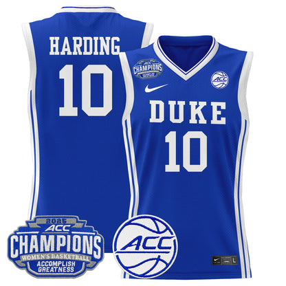 Men's Size - Duke Blue Devils 2025 ACC Women's Conference Tournament Champions Lightweight Basketball Jersey - All Stitched