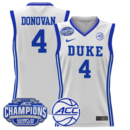 Men's Size - Duke Blue Devils 2025 ACC Women's Conference Tournament Champions Lightweight Basketball Jersey - All Stitched